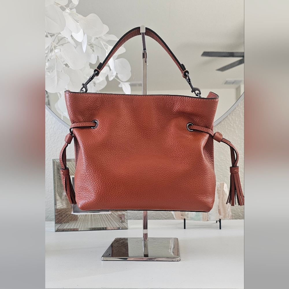 EUC Coach Andy Refined Pebbled Leather Horse & Carriage Crossbody - Picture 6 of 10